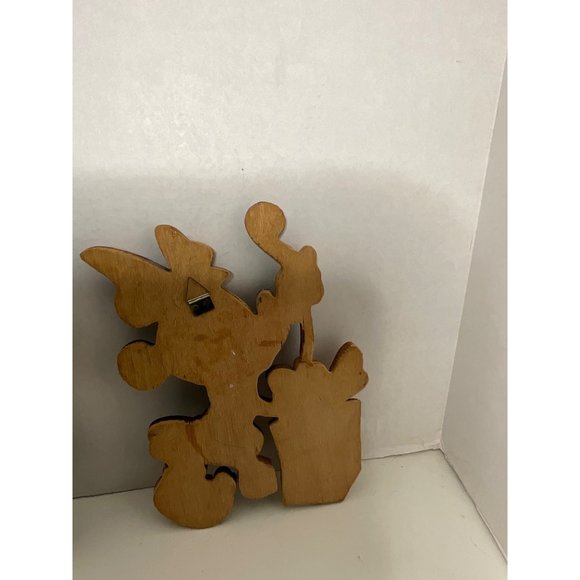 Pair of Disney Minnie Mouse Playing Instrument, Donald Duck Dancing, Wood Intars - Picture 14 of 16